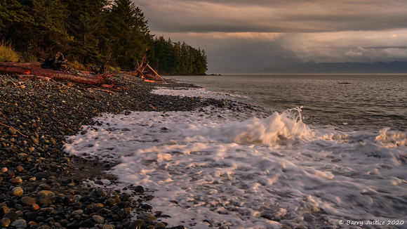 Evening light over French Beach on the west coast of Vancouver Island.