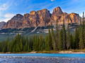 Castle Mountain from the Bow River