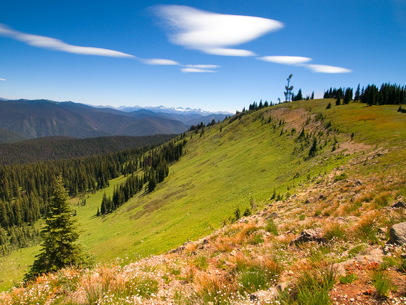 Lenticular clouds starting to form over the alpine meadows of Manning Park - looking south